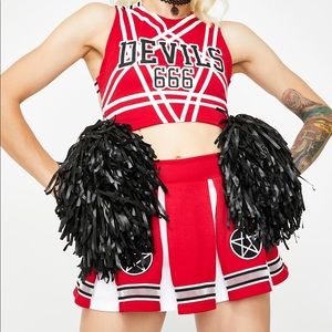 Dolls Kill Devil Cheerleader Set
